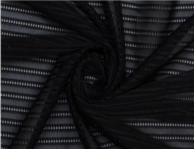 FZ-HH錦綸提花網眼布  高彈力條紋鏤空網孔布   禮服連衣裙運動服針織面料 正面照